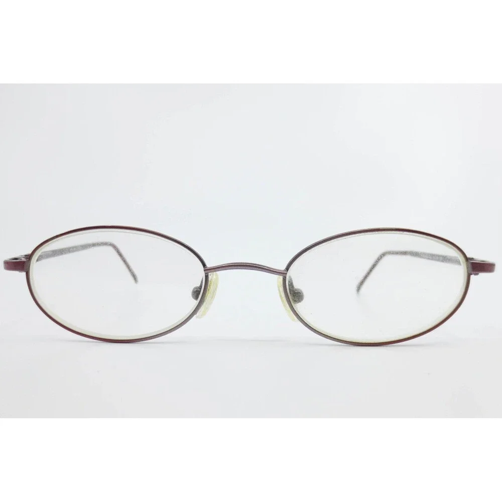 Candies Forever BU Burgundy Oval Metal Eyeglasses Frames 46-18-130 Purple Beaded